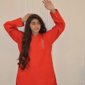 Scarlet Hand-Embroidered Cotton Tunic