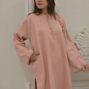 Soft Pink Embroidered Kurta