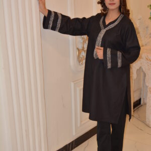 Classic Black Embroidered Shirt