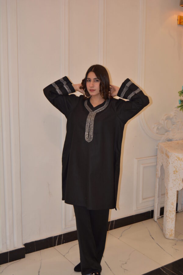 Classic Black Embroidered Shirt - Image 5