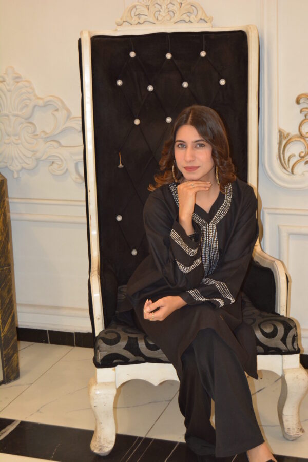 Classic Black Embroidered Shirt - Image 4