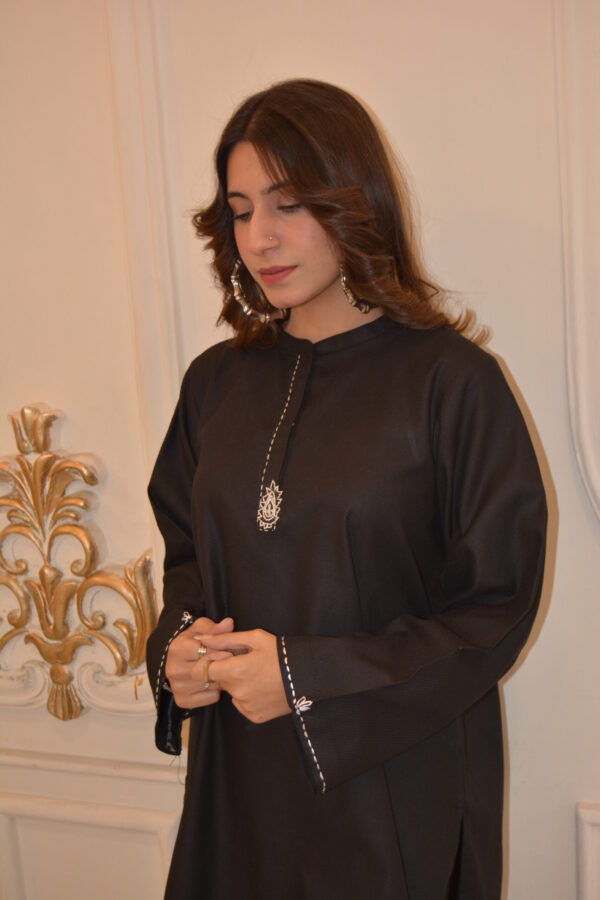 Luxe Hand-Embroidered Cotton Tunic - Image 3