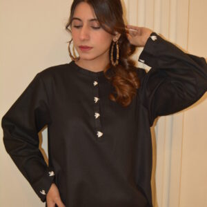Elegant Hand-Embroidered Cotton Tunic