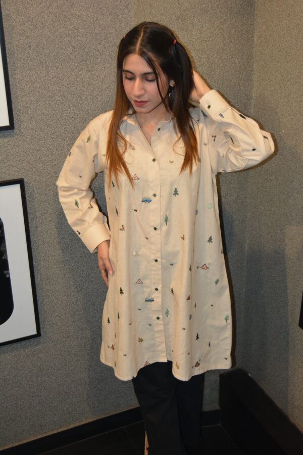 Beige Camping-Themed Tunic - Image 2